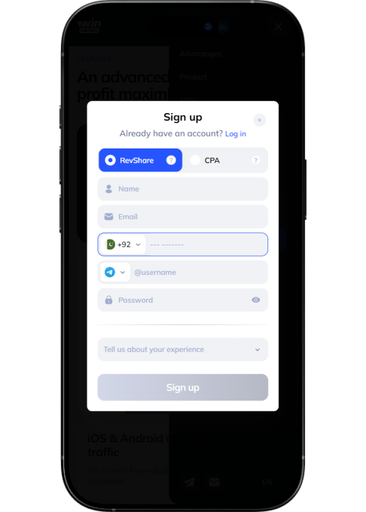 1win affiliate program login